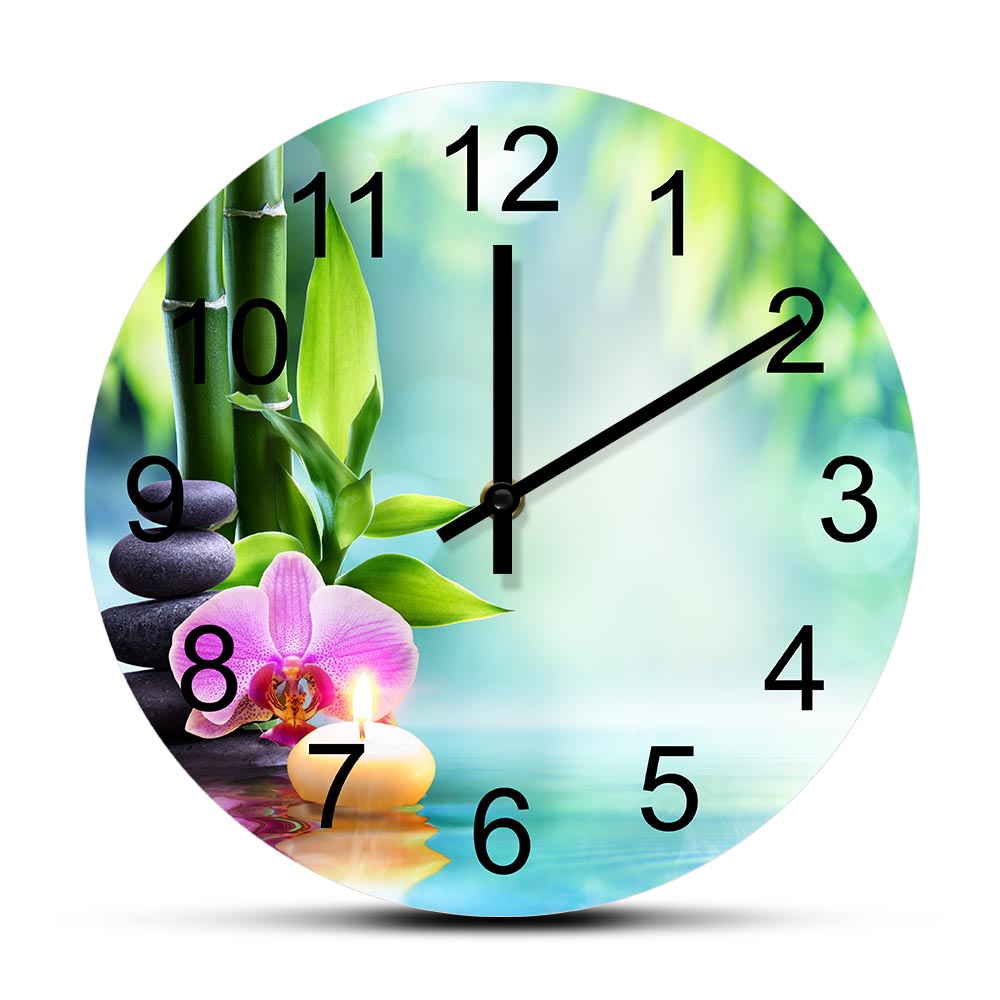 Wellness Spa And Massage - Jam Dinding Senyap Batu Zen Bunga