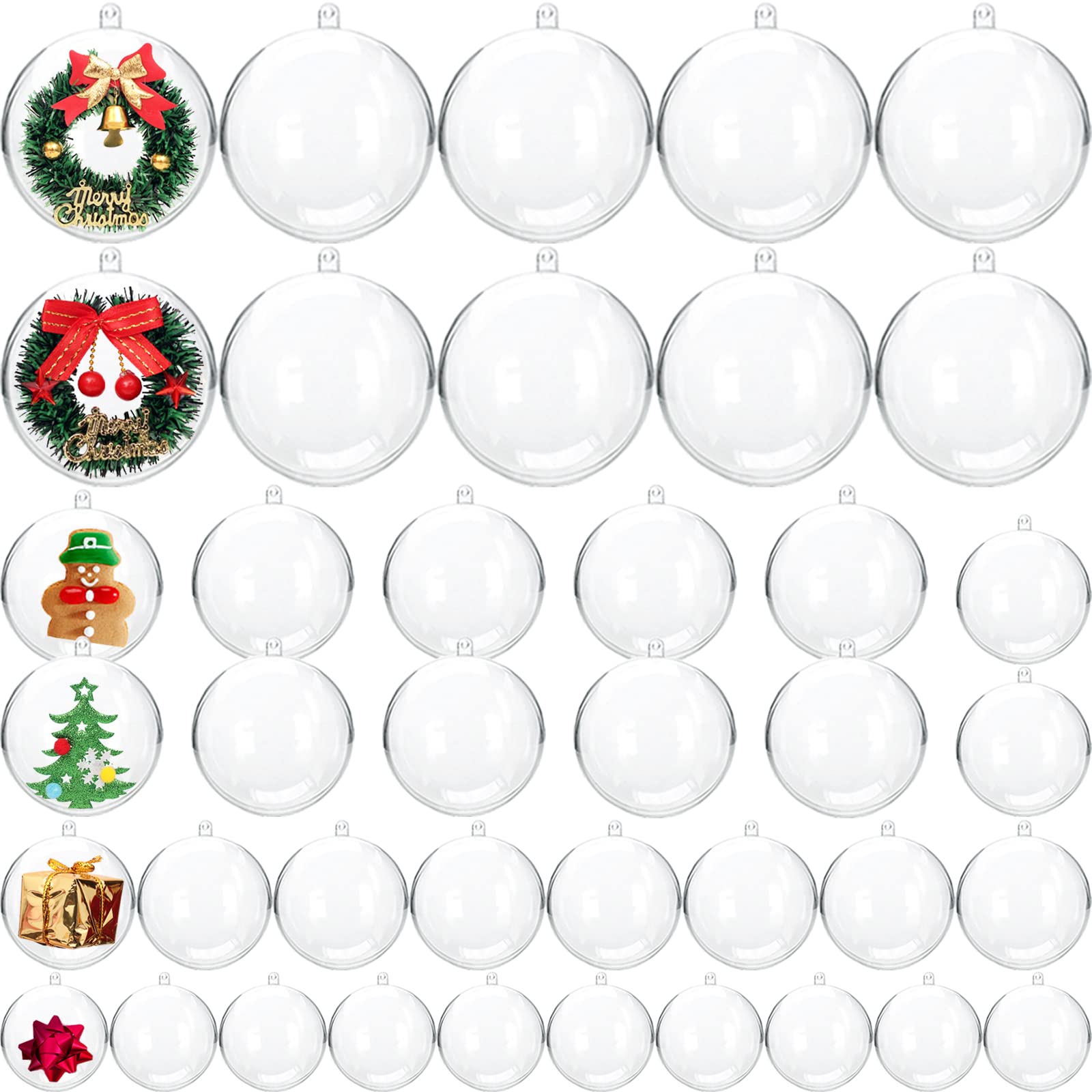 Bath Bomb Mold - Bola Ornamen Plastik Bening, Bola Kerajinan